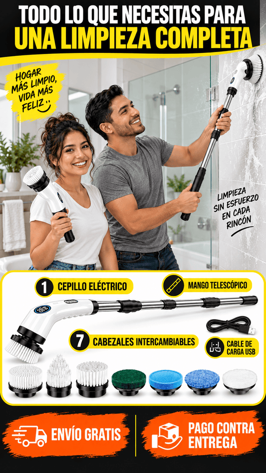 CEPILLO ELECTRICO 7 EN 1 para limpieza